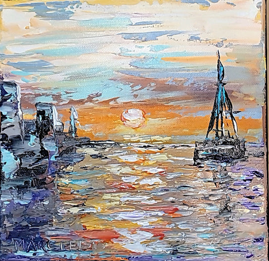 Détente | 20 x 20 cm | Acrylique aux couteaux