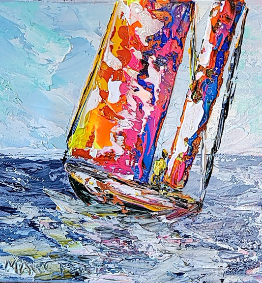 Evasion | 20 x 20 cm | Acrylique aux couteaux