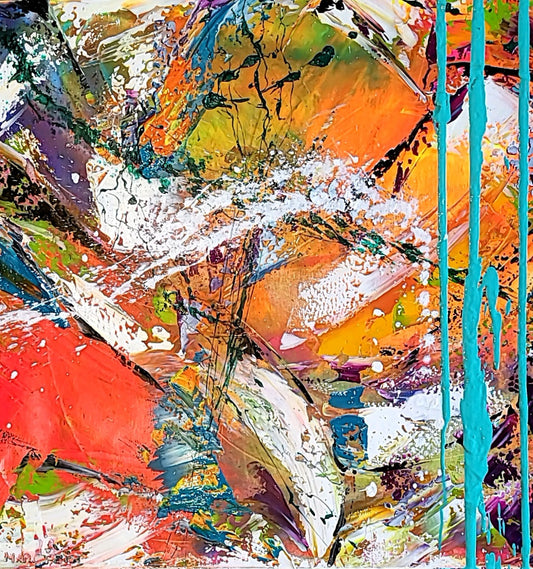 Impatience | 60 x 60 cm | Acrylique aux couteaux