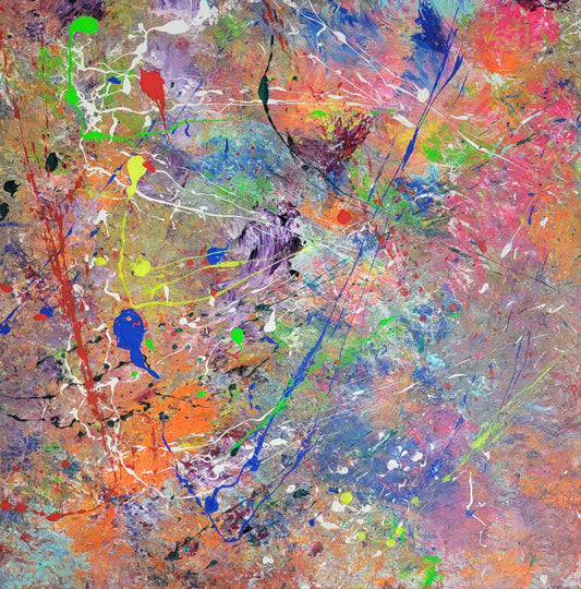 EMPREINT | 60 x 60 x 3 cm | Acrylique aux couteaux