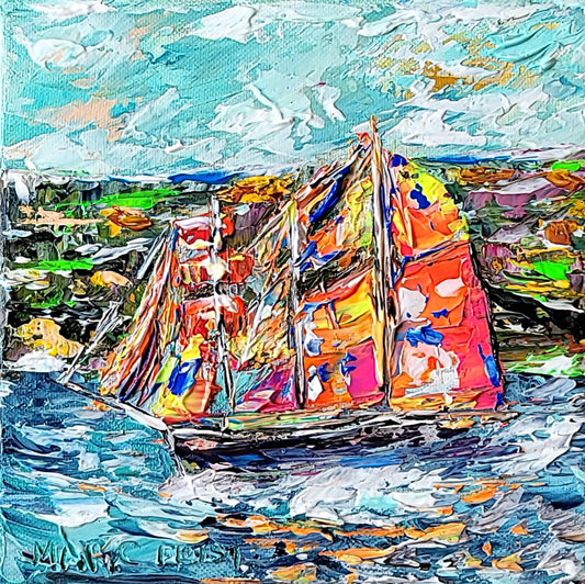 Voilures | 20 x 20 cm | Acrylique aux couteaux