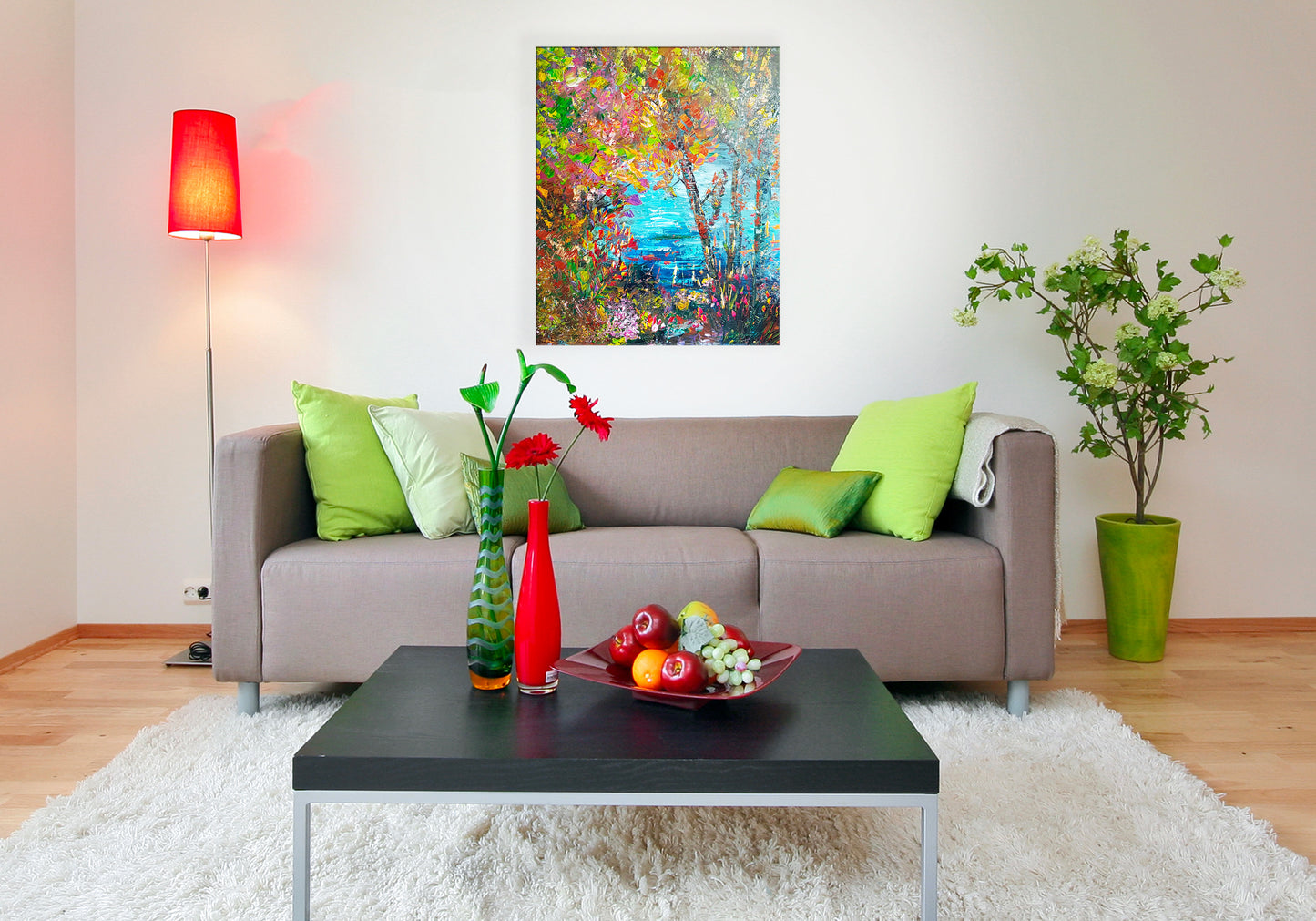 Petit coin de paradis | 73 x 60 cm | Acrylique aux couteaux
