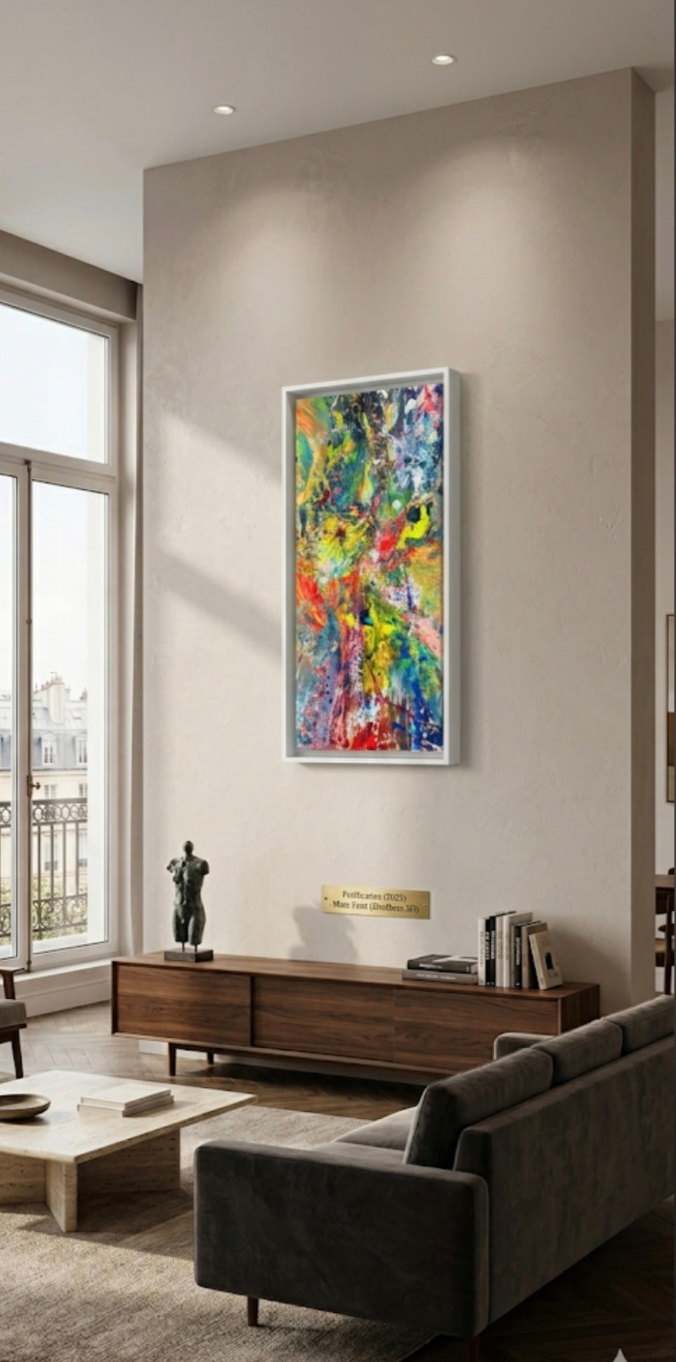 PURIFICATION | 80x40 cm 3D | Acrylique aux couteaux, abstraction, énergie, émotion, haut de gamme, matière