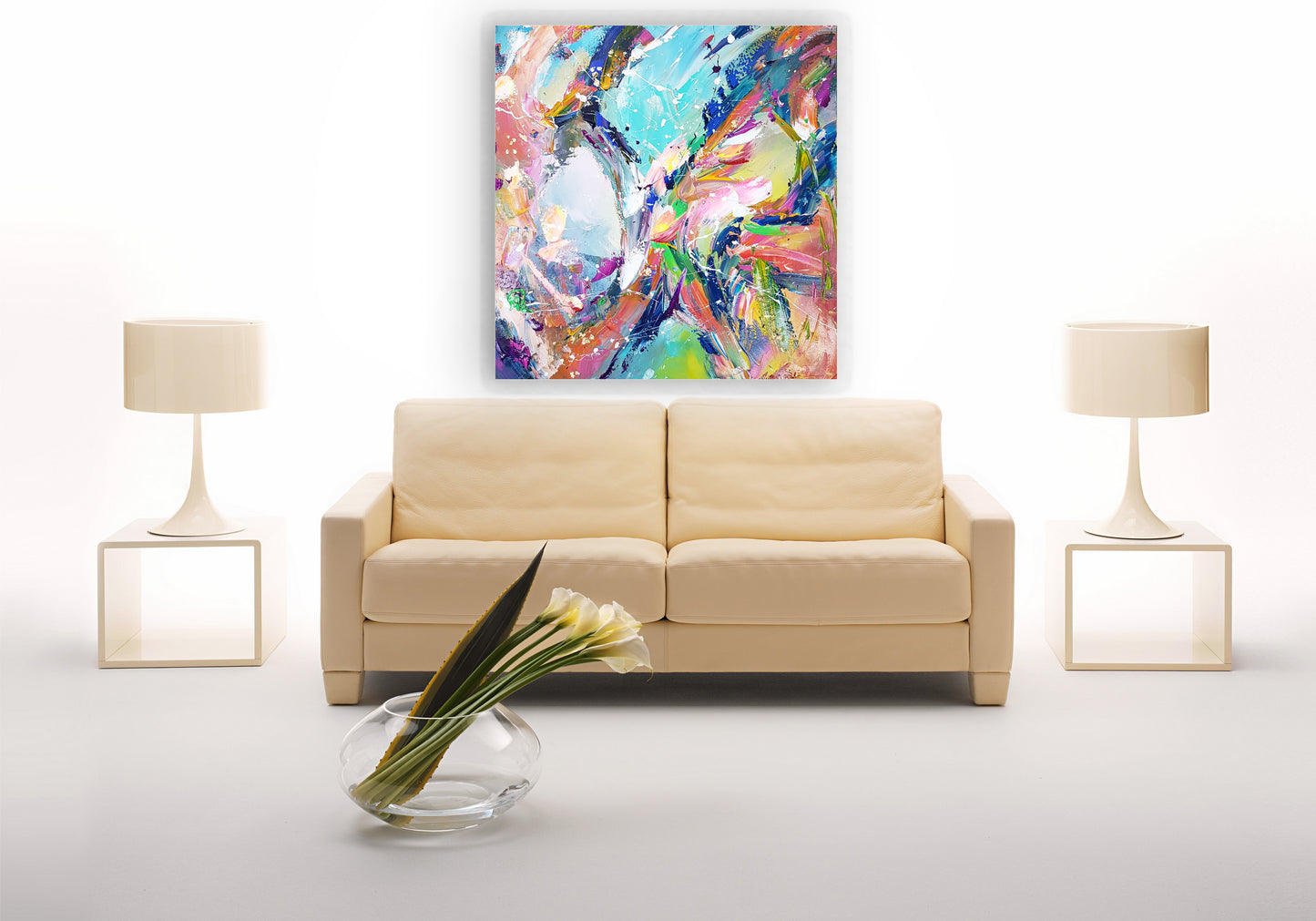 Vortex | 80x80cm | Acrylic with knives