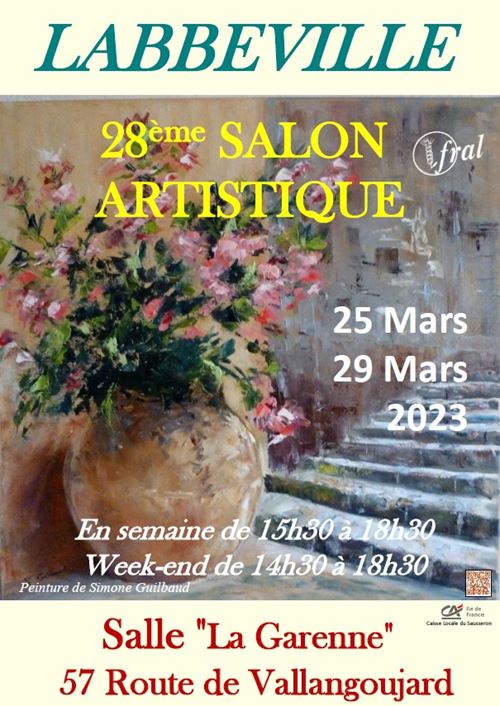 Le 28ème salon artistique de Labbeville ouvrira ses portes du 25 au 29 mars 2023