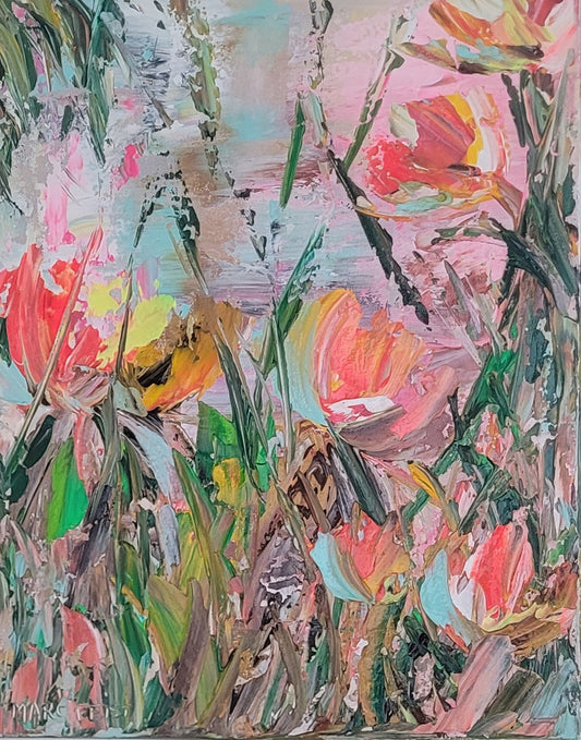 Efflorescence | 41 x 33 cm | Acrylique aux couteaux