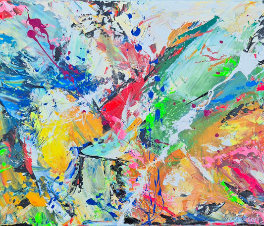 PERLEE | 46 55 cm | Acrylique aux couteaux