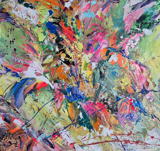 SAMBA | 50 x 50 cm | Acrylique aux couteaux