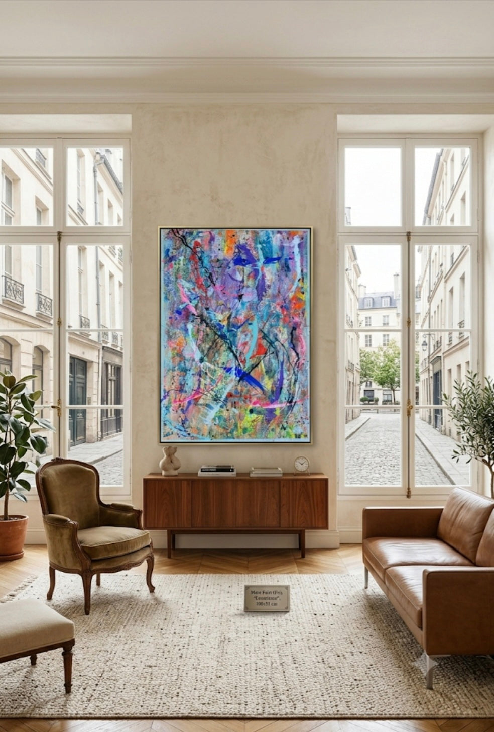 Conscience | 116 x 81 cm | Acrylique aux couteaux, abstraction, énergie, émotion, haut de gamme, matière