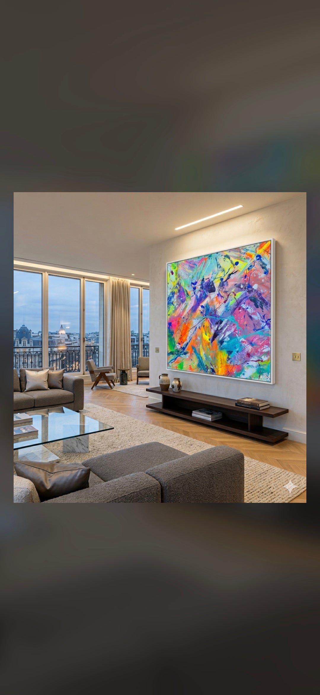 FOISONNEMENT | 80x80 cm 3D | Acrylique aux couteaux, abstraction, énergie, émotion, haut de gamme, matière