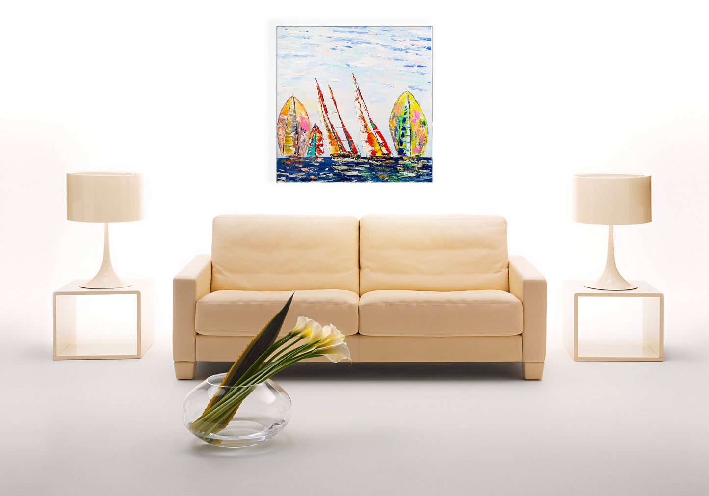 Toutes voiles dehors | 73 x 60 cm | Acrylique aux couteaux