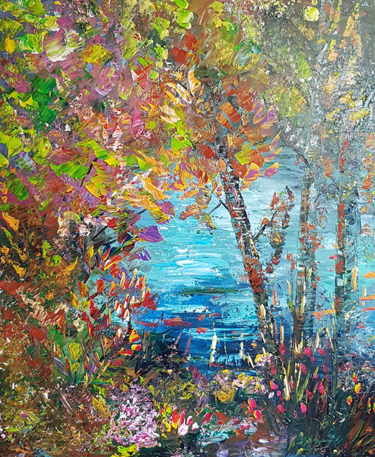 Petit coin de paradis | 73 x 60 cm | Acrylique aux couteaux