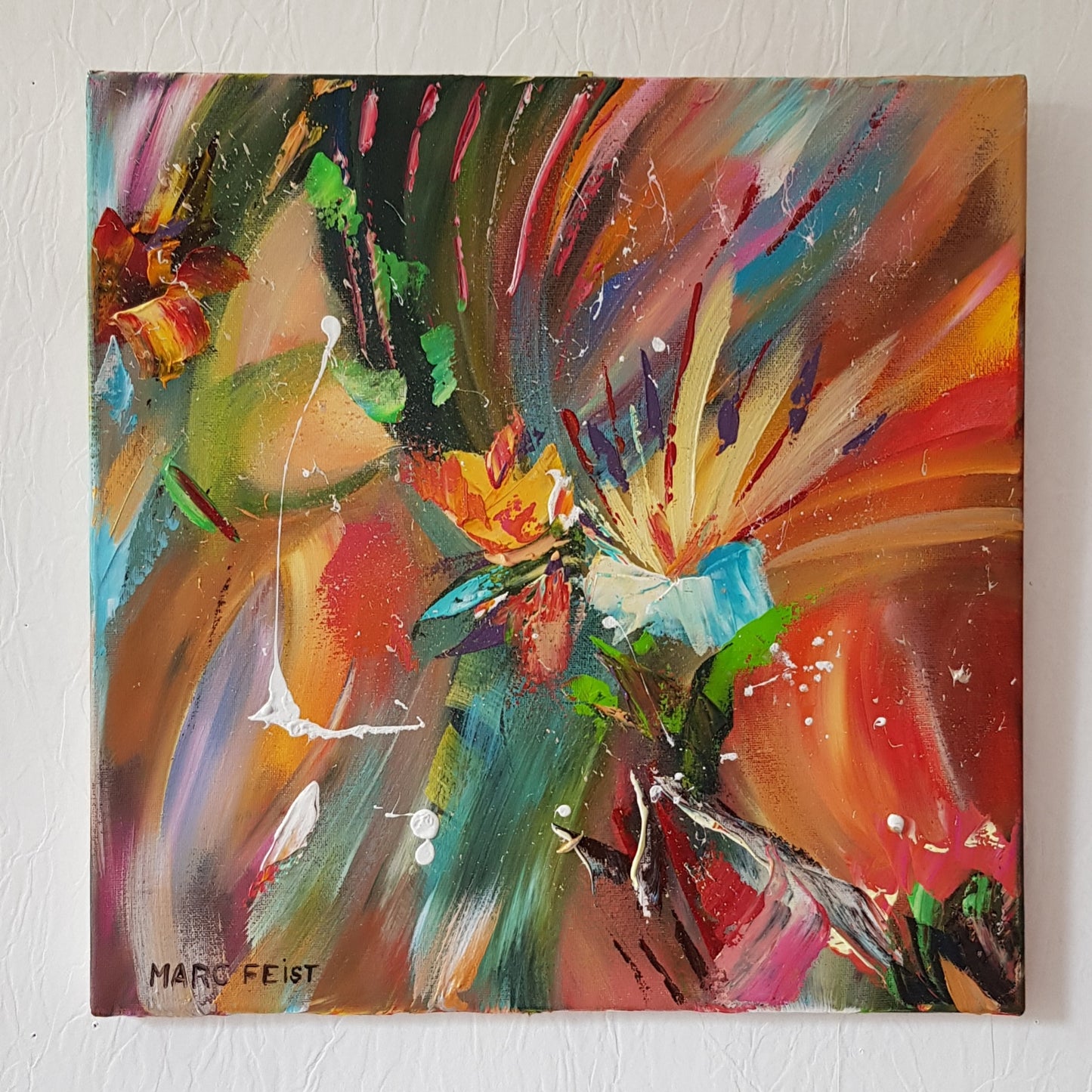 Emanations | 40 x 40 cm | Acrylique aux couteaux