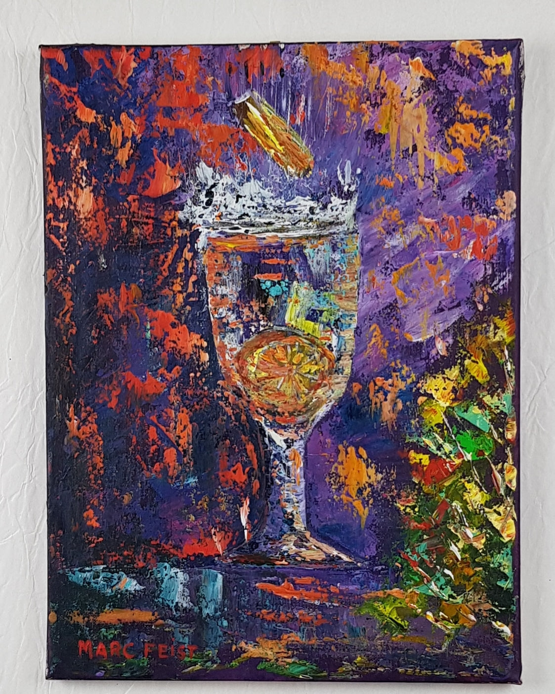 Cocktail | 40 x 30 cm | Acrylique aux couteaux