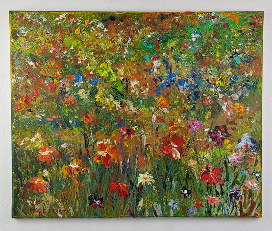 Fleurs sauvages | 51 x 60 cm | Acrylique aux couteaux