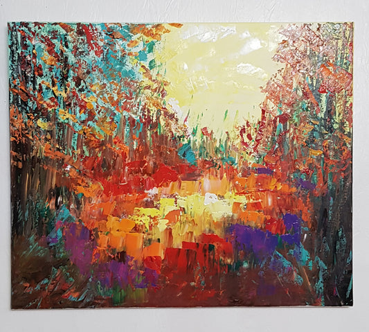 Forêt d'automne | 54 x 65 cm | Acrylique aux couteaux