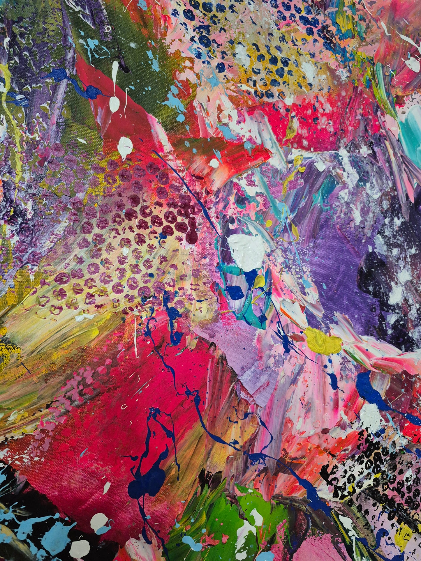 HORIZON | 100x100 cm 3D | Acrylique aux couteaux, abstraction, énergie, émotion, haut de gamme, matière