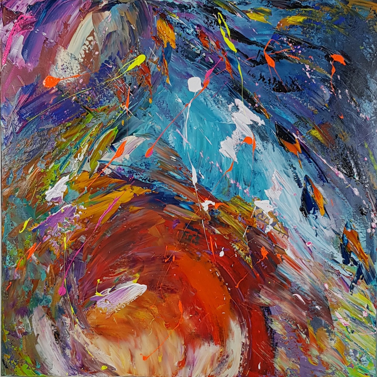 Génèse | 80 x 80 cm | Acrylique aux couteaux