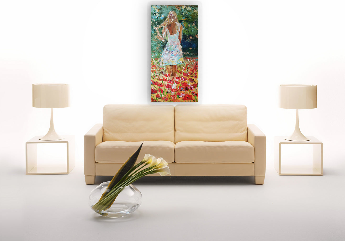 Balade romantique | 100 x 50 cm | Acrylique aux couteaux