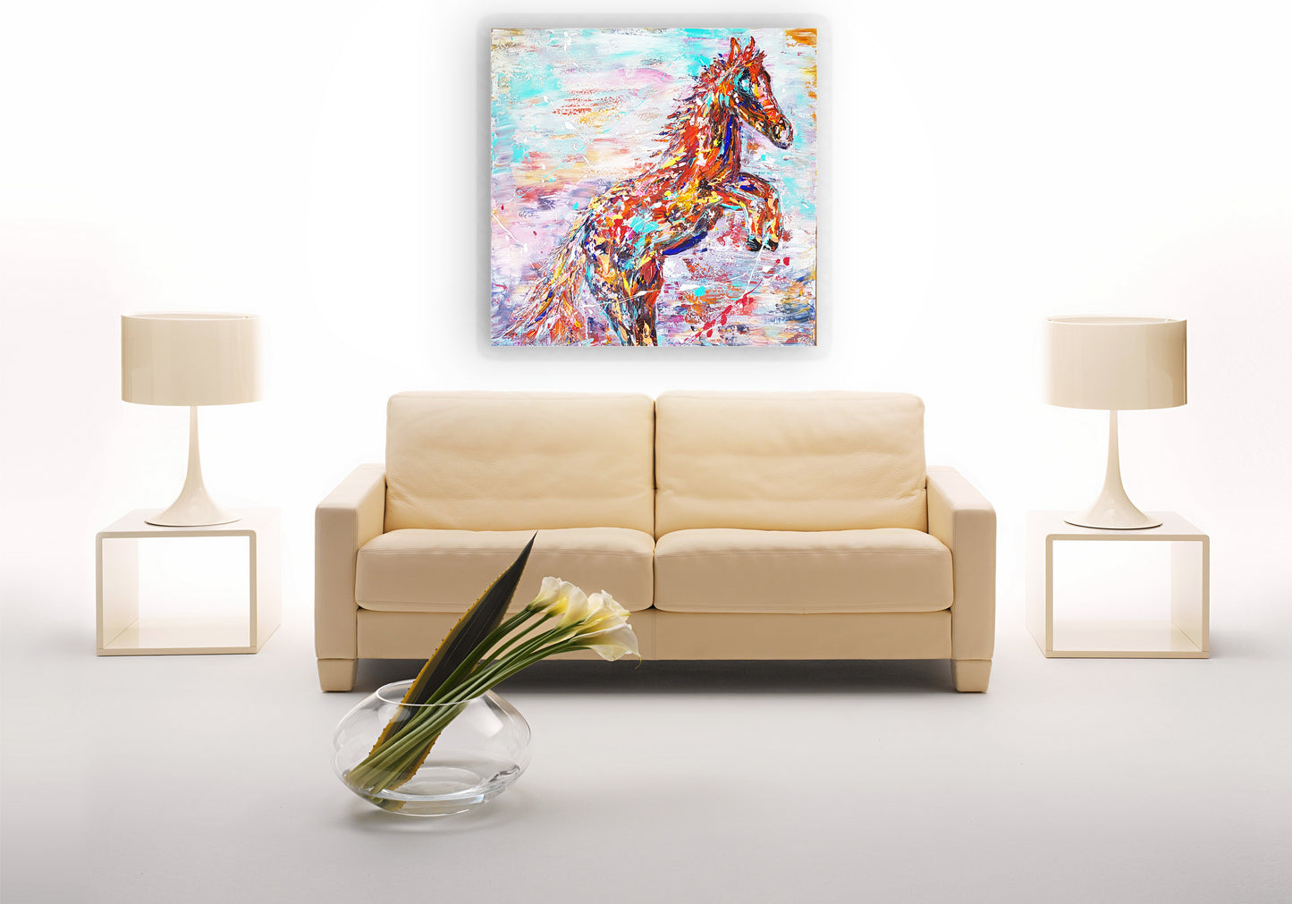 Appaloosa | 80 x 80 cm | Acrylique aux couteaux